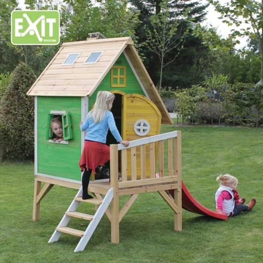 casita de madera infantil elevada fantasia 300