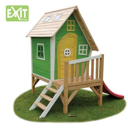 casita infantil elevada Fantasia 300 de color verde