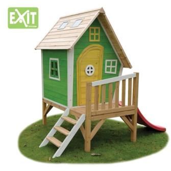 casita infantil elevada Fantasia 300 de color verde