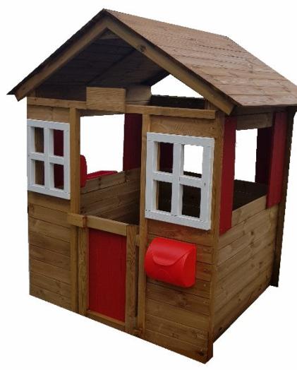 Casita infantil de madera Fresita Deluxe XL