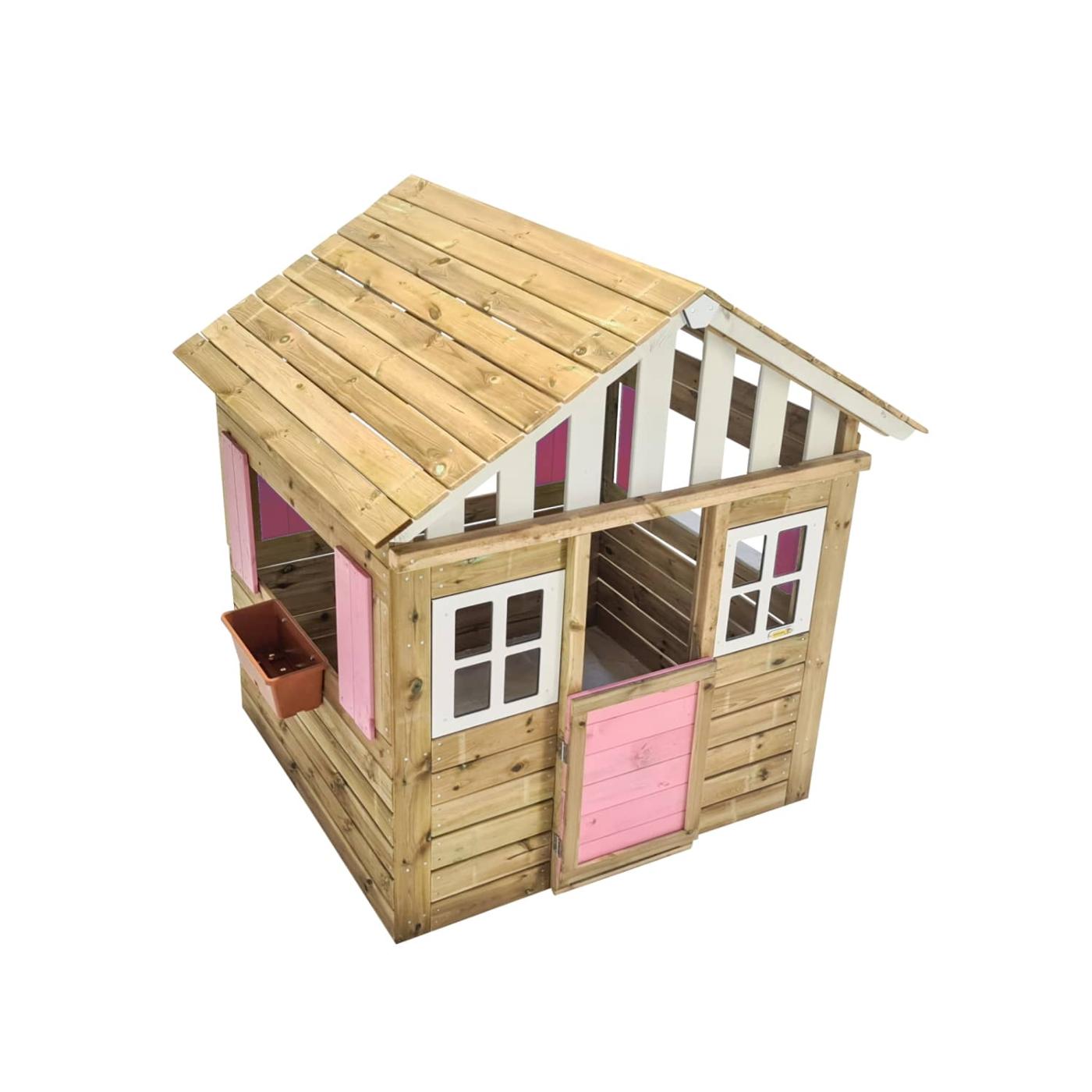 casa de madeira crianças MASGAMES Lollipop Rosa XL