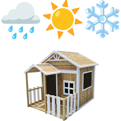 casita infantil de madera tratada para exterior