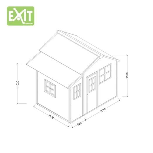 casita infantil de madera Loft 150 natural