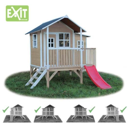 Casita de madeira infantil Loft 350 Natural 4