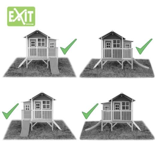 Casita de madeira infantil Loft 350 Natural 6