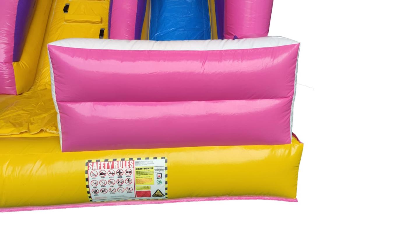 Castell inflable rosa Double Slide Fun Pink Castle ús professional homologat