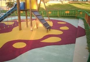 caucho continuo para parques infantiles