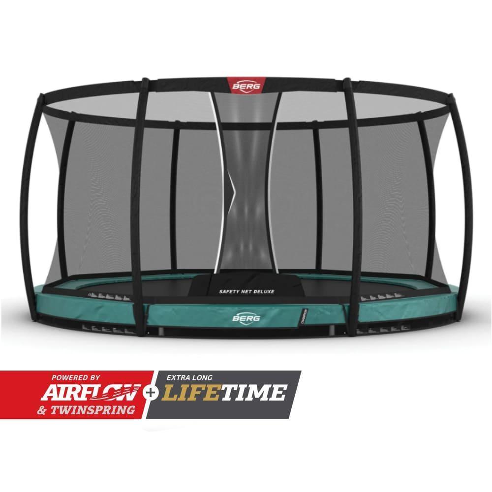 Cama elástica Berg InGround Champion 270 con red Deluxe