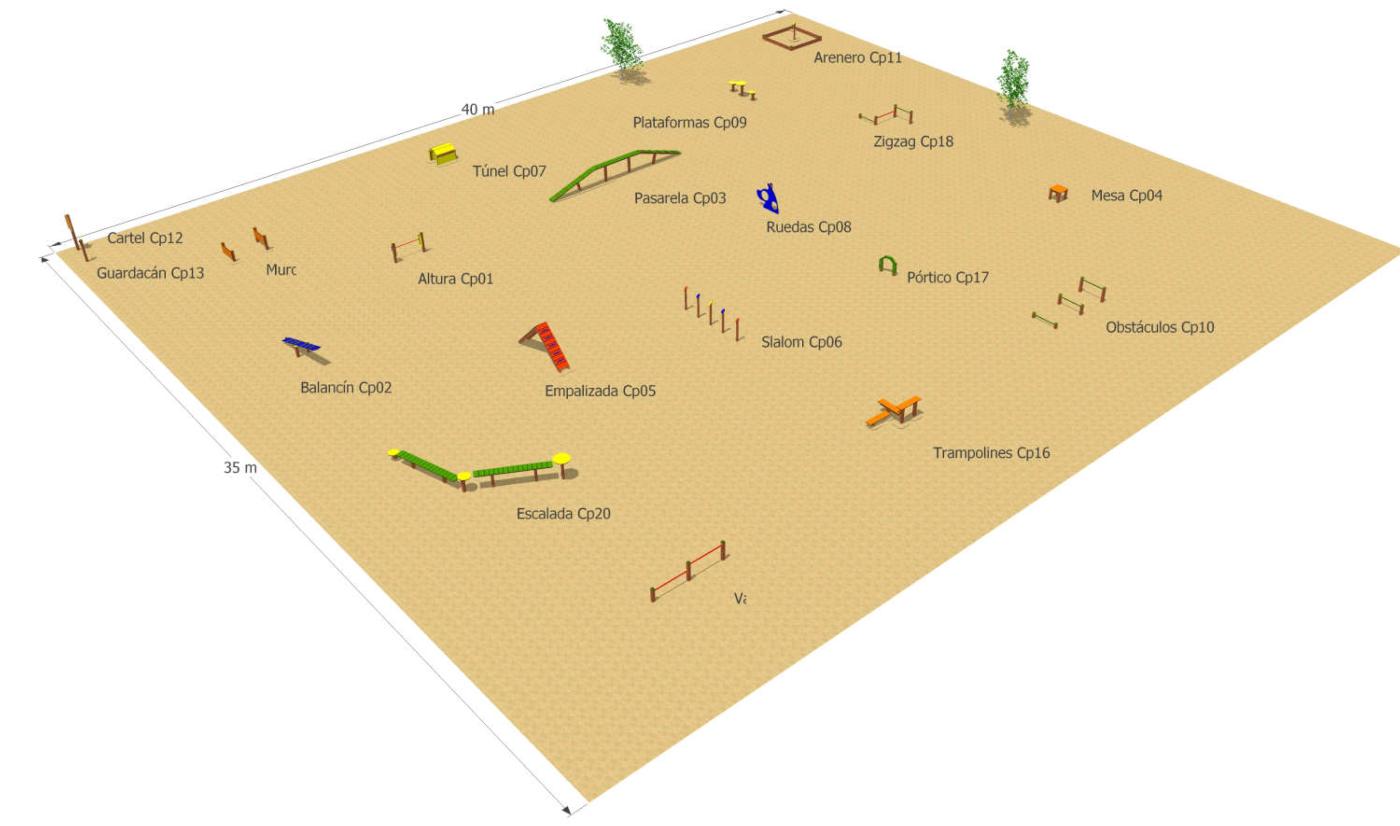 Circuit d'agility gossos complet 19 elements 