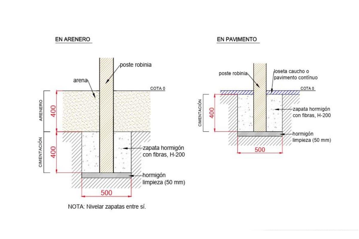 Conjunto de trepa de madera de robínia ESPOT