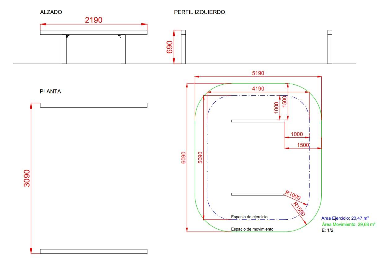 Circuit educació física: tanques per a saltar.