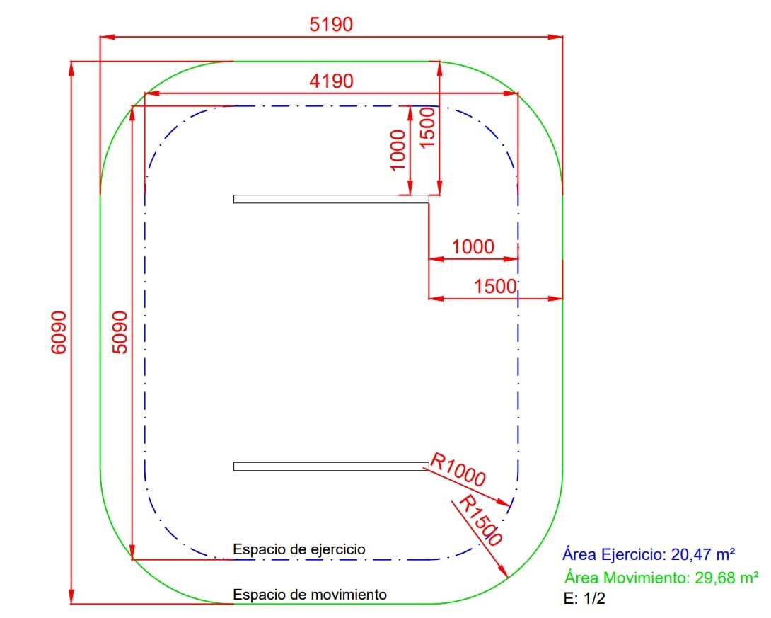 Circuito educación física: vallas para saltar.