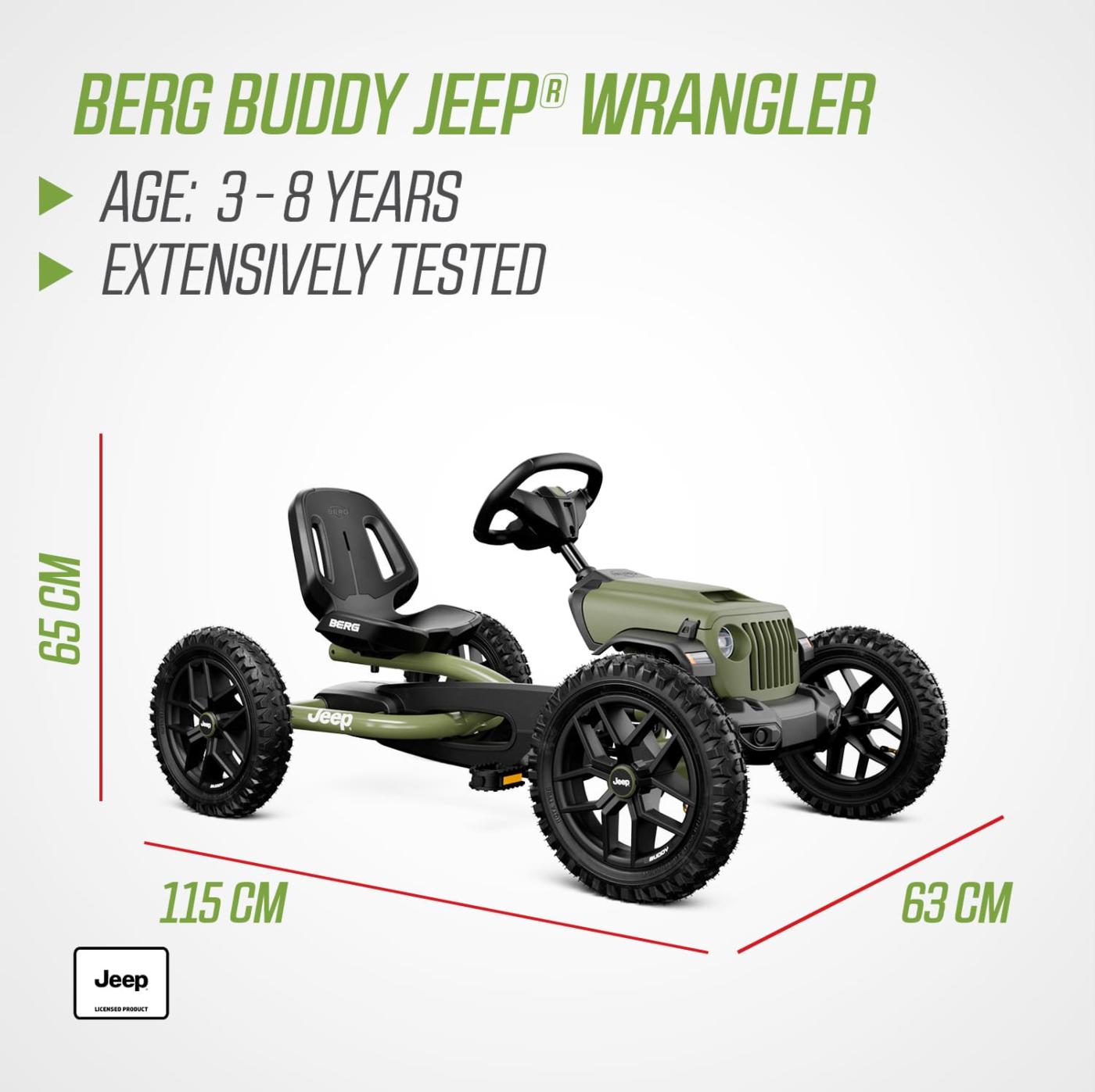 Carro pedais BERG Buddy Jeep Wrangler
