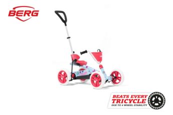 Coche de pedales evolutivo BERG Buzzy Bloom 2 en 1, con barra para empujar, mejor que un triciclo