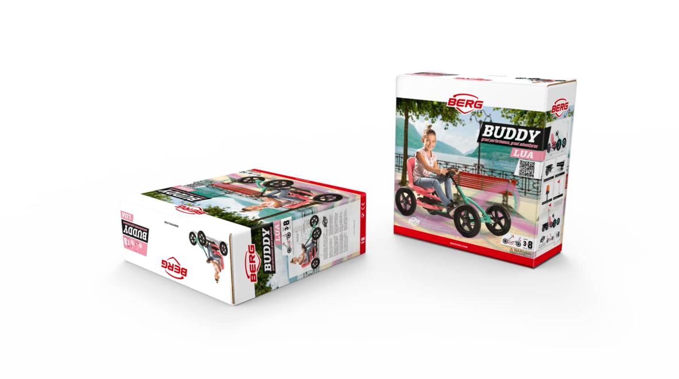 Coche de pedales BERG Buddy Lua rosa y azul 3 a 8 años