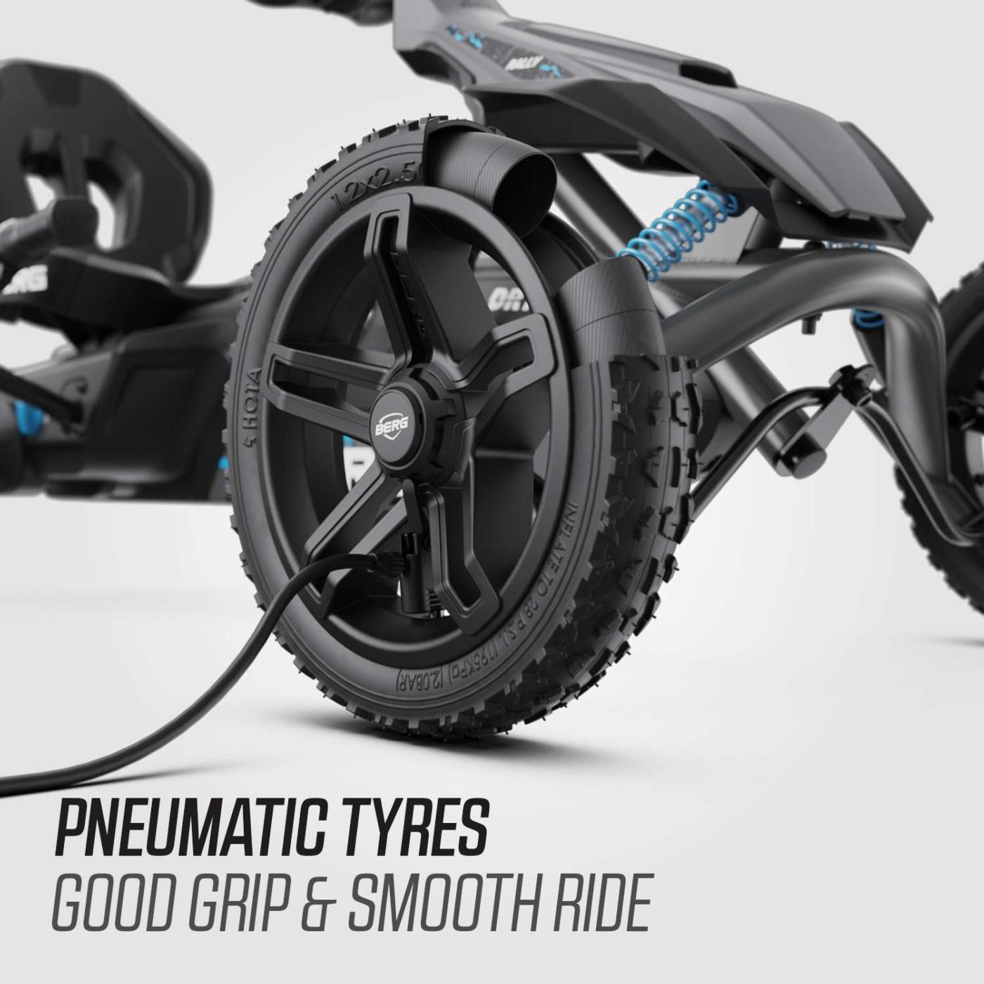 Coche de pedales BERG Rally DRT Black Cambio de 3 marchas