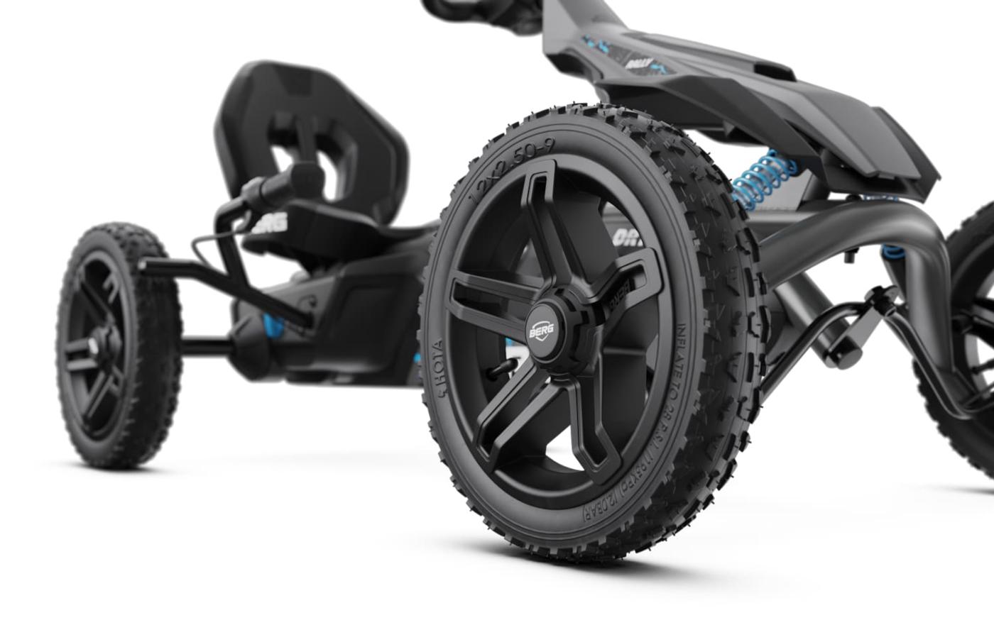 Coche de pedales BERG Rally DRT Black Cambio de 3 marchas