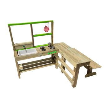 Cocinita de madera para el exterior homologada para escuelas MASGAMES SPICY DELICIOUS HORECA