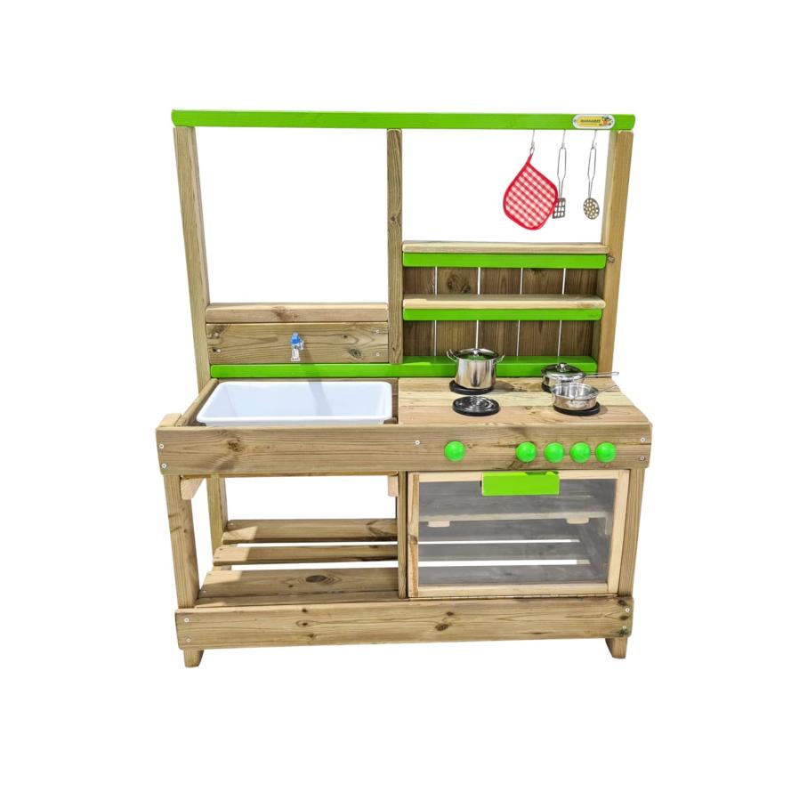 Cocina para niños de madera, para jugar en el exterior