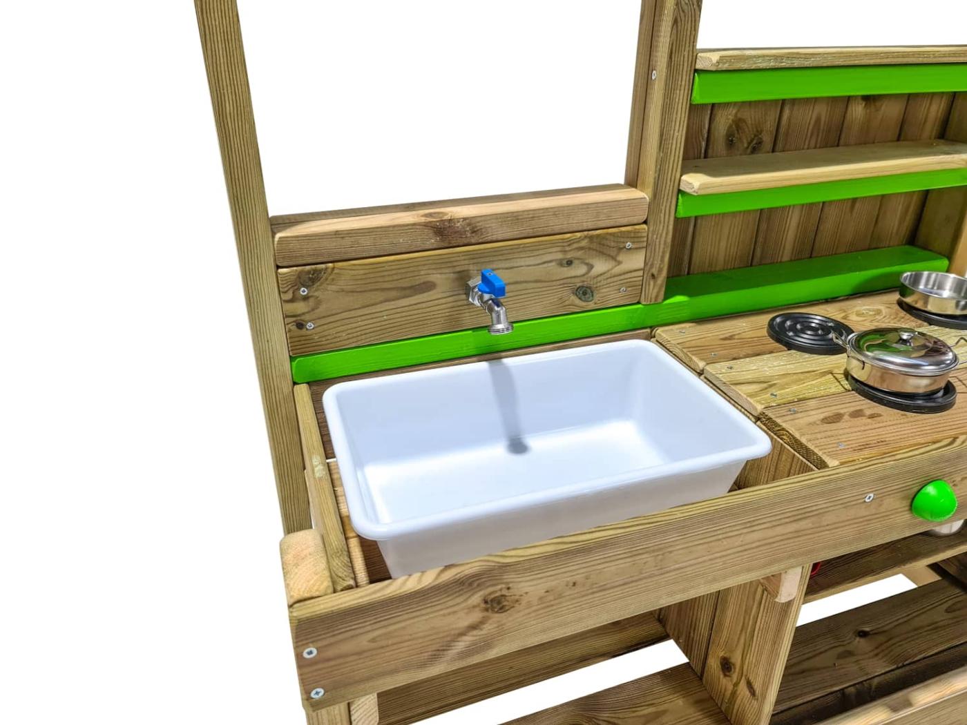 Cocinita de exterior infantil de madera tratada MASGAMES TASTY