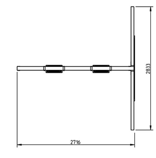 balanço duplo apoiada plataforma de Torres 1,5 mts1