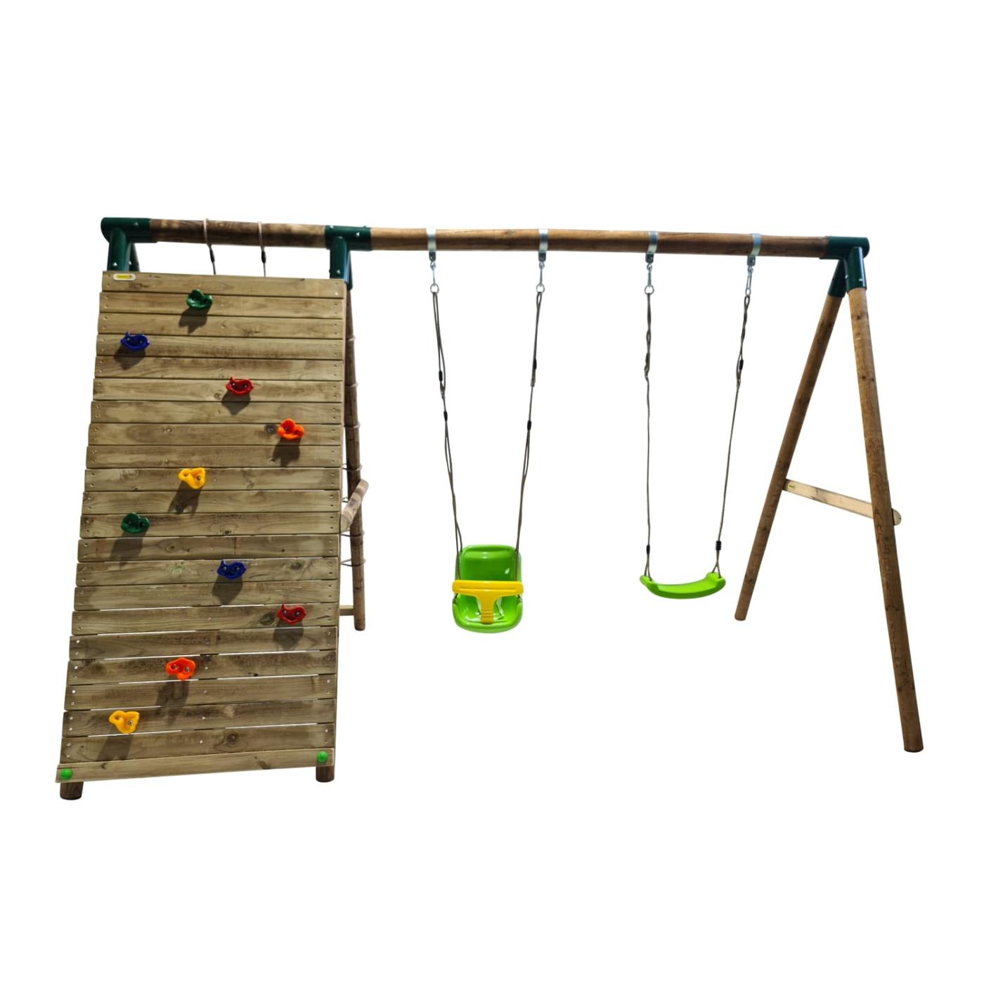 Parque infantil MASGAMES Timbu baloiços e parede de escalada