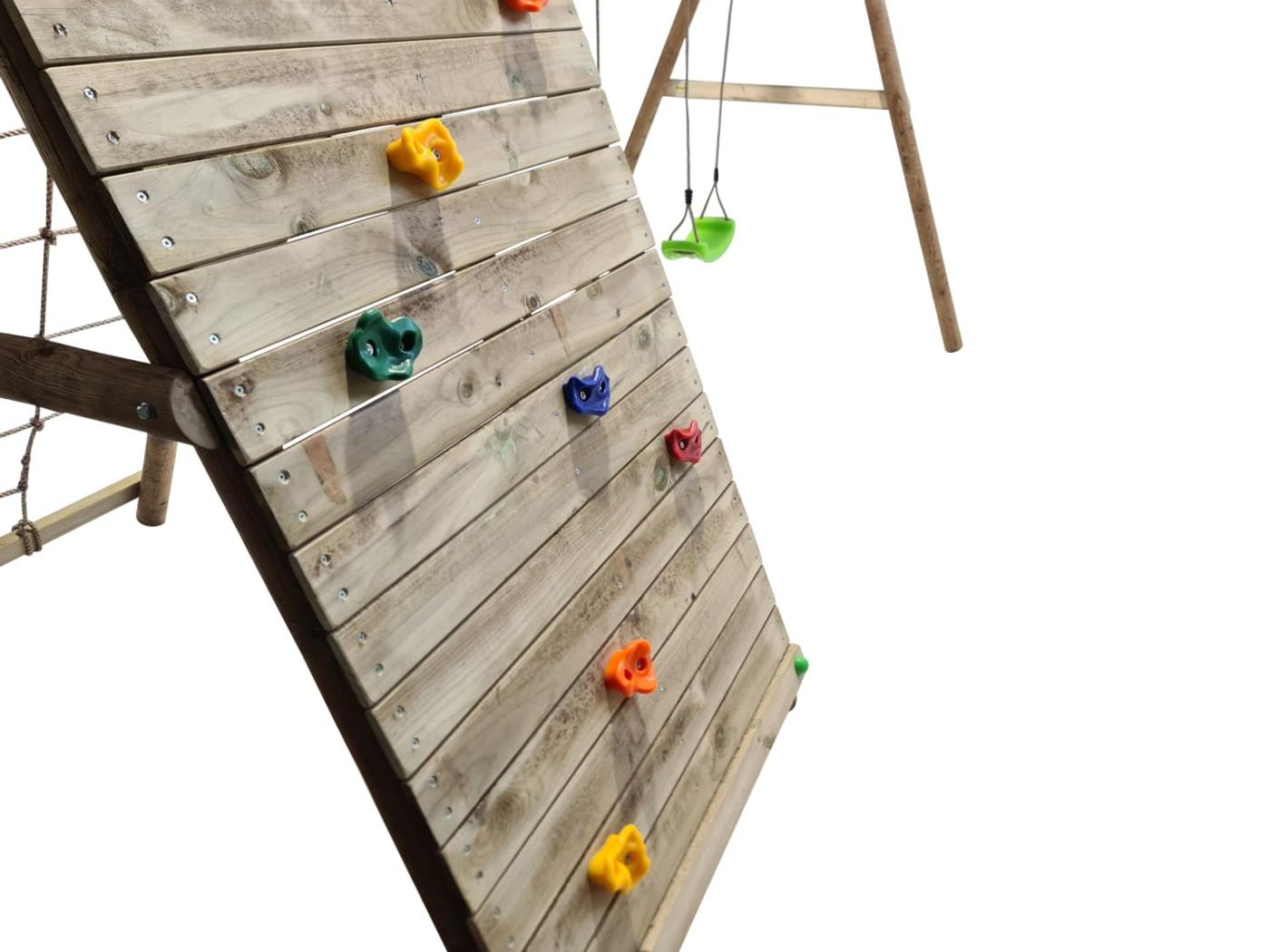 Parque infantil MASGAMES Timbu baloiços e parede de escalada