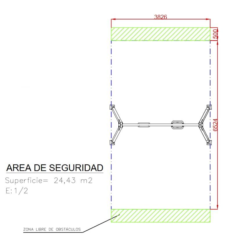 Columpio homologado doble mixto asiento bebé y asiento plano