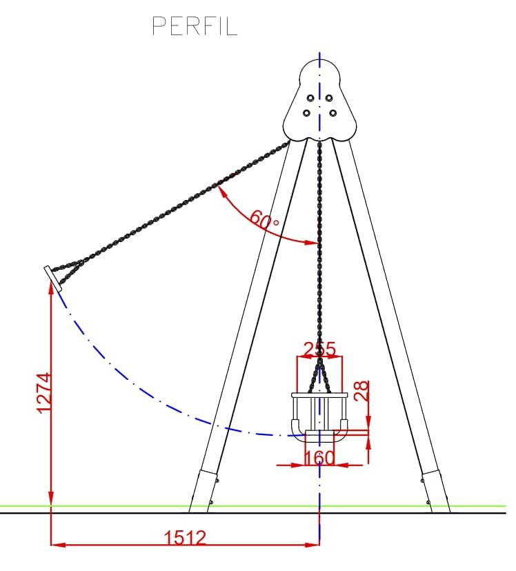 Columpio homologado doble mixto asiento bebé y asiento plano