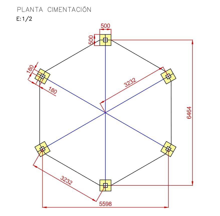 Columpio hexagonal homologado con diferentes combinaciones de asientos