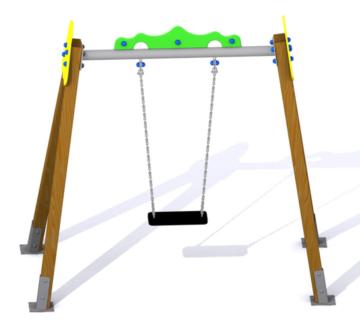 Baloiços homologados com assentos de borracha