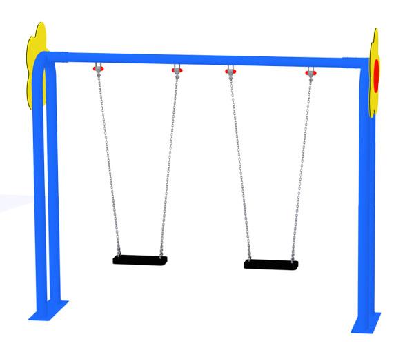 Columpio Homologado Metálico de dos plazas FLOR