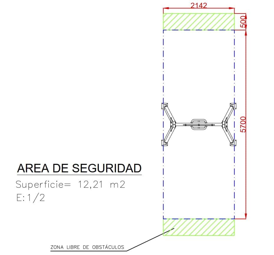 Columpio homologado de una plaza para bebé