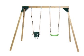 Baloiço de madeira quadrada MASGAMES KATY com assentos mistos