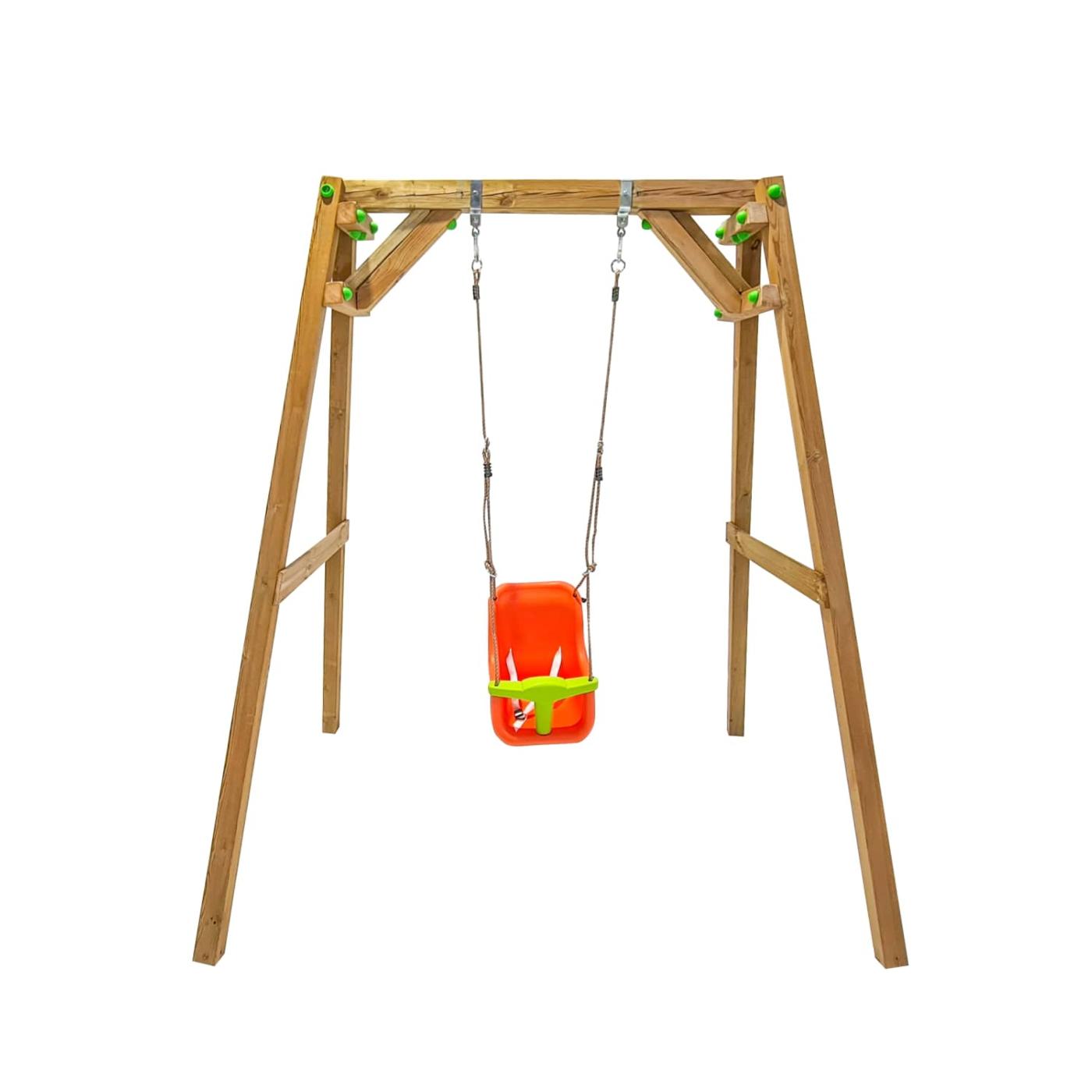 Baloiço individual de madeira MASGAMES XYLO assento criança
