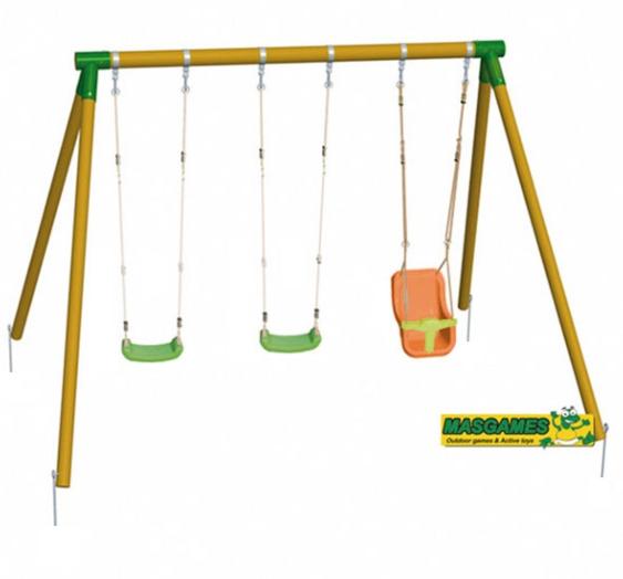 Baloiço Masgames triplo com assento bebe