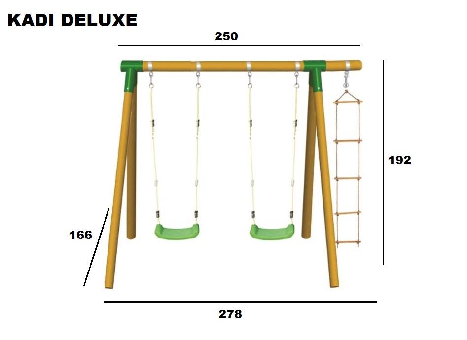 columpio masgames doble de madera kadi deluxe medidas