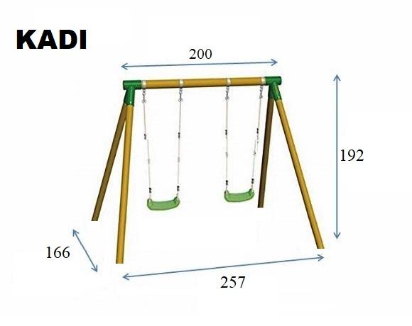 baloiço masgames duplo de madeira kadi mediçoes