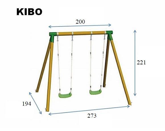 baloiço masgames duplo de madeira kibo mediçoes