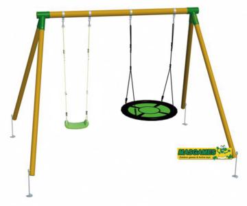 Baloiço de madeira Masgames Duplo Plus