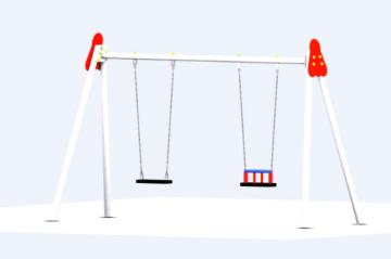 BALOIÇO DE METAL DOIS LUGARES E ASSENTOS MISTOS