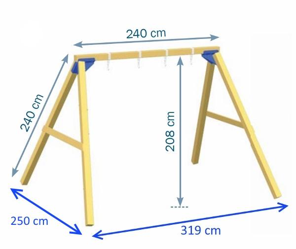 Columpio de madera cuadrada MASGAMES KATA