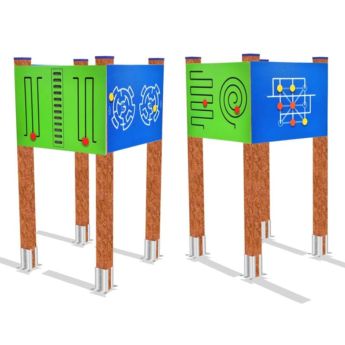 Torre con 4 paneles lúdicos para adultos y ancianos