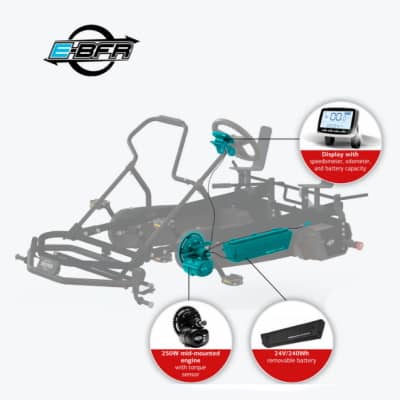 cuadriciclo de pedales de dos plazas con ayuda eléctrica BERG DUO COASTER