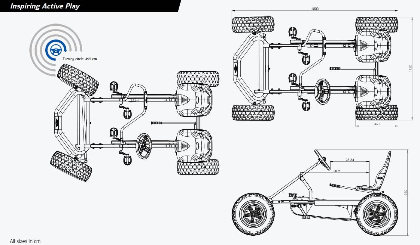 Quadricicle de dues places BERG DUO COASTER BFR