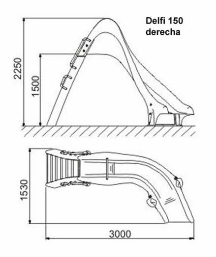 croquis tobogans delfi 150