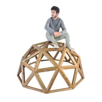 Cúpula geodésica de madera MASGAMES L