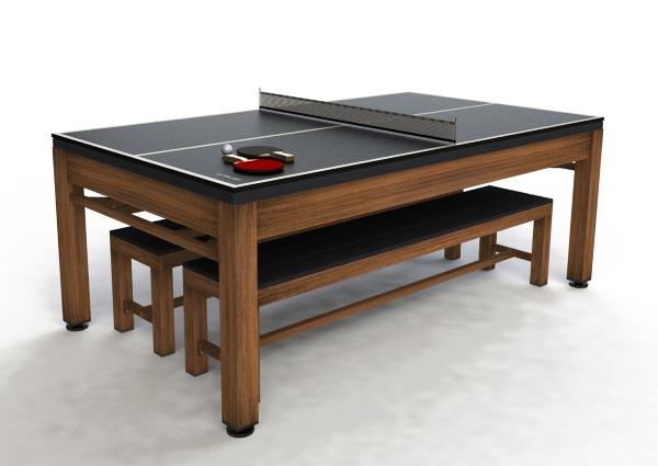 billar neptune convertible mode ping pong marró