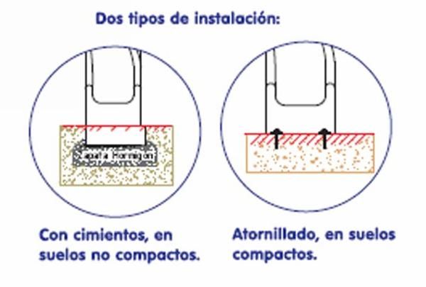 anclajes toboganes helios 200