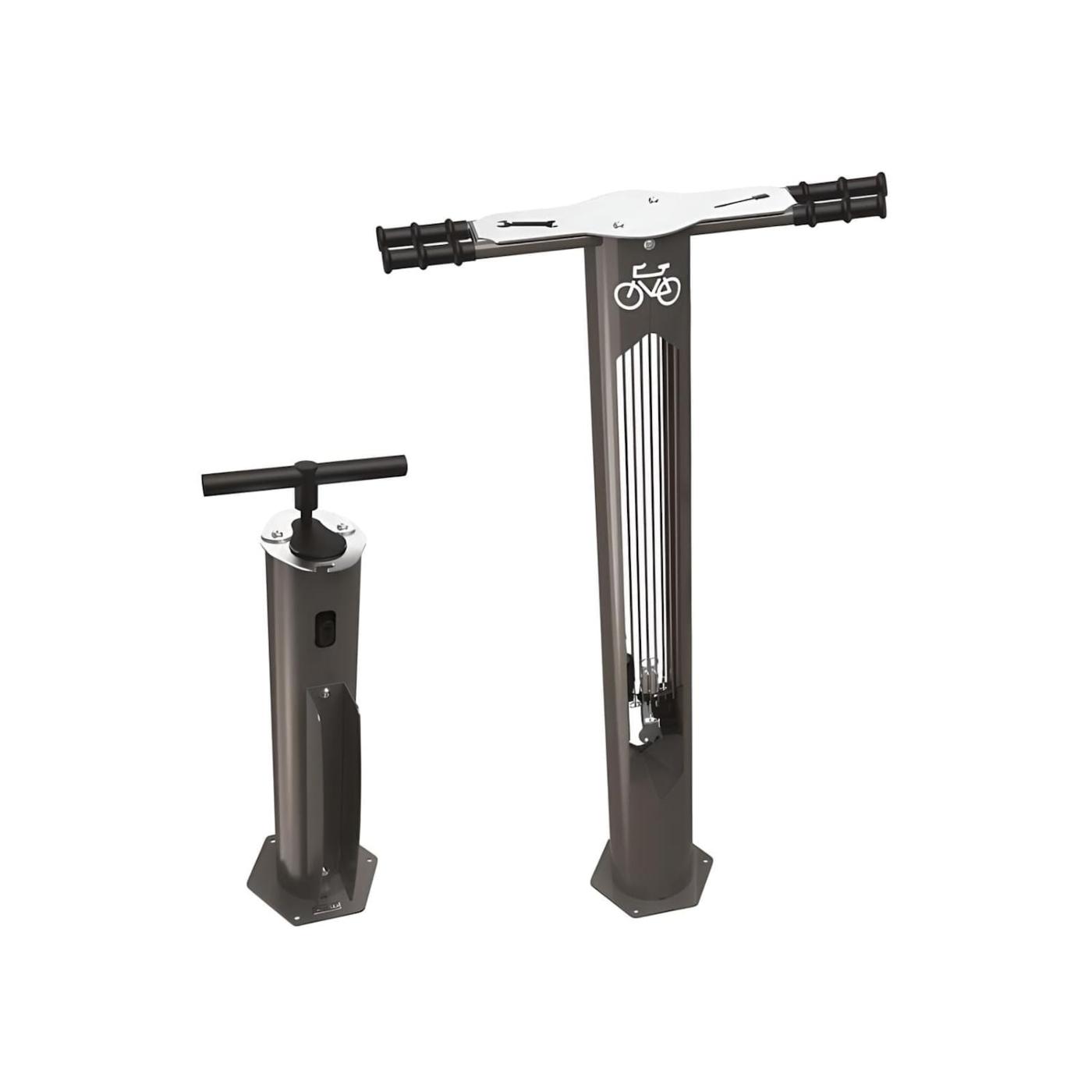 Estación de reparación e inflador de bicicletas AMSTERDAM